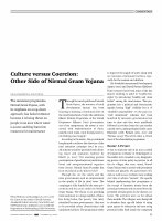 Research paper thumbnail of Culture versus Coercion:Other Side of Nirmal Gram Yojana