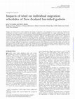 Research paper thumbnail of Impacts of wind on individual migration schedules of New Zealand Bar-tailed Godwits