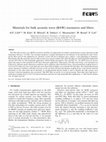 Research paper thumbnail of Materials for bulk acoustic wave (BAW) resonators and filters