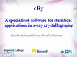 Research paper thumbnail of cRy. A specialised software for statistical applications in macromolecular crystallography