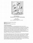 Research paper thumbnail of Course Syllabus: Introduction to Cultural Anthropology