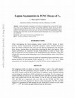 Research paper thumbnail of Lepton Asymmetries in FCNC Decays of Λb