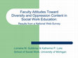 Research paper thumbnail of Faculty Attitudes Toward Diversity and Oppression Content in Social Work Education: Results from a national web survey