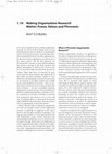 Research paper thumbnail of 1.10 Making Organization Research Matter: Power, Values and Phronesis