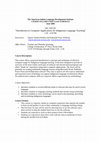 Research paper thumbnail of Introduction to Computer Applications for Indigenous Language Teaching