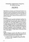 Research paper thumbnail of A Reading Comprehension Perspective on Problem Solving