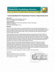 Research paper thumbnail of Community-Based Fire Preparedness Practice in High Density Area