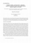 Research paper thumbnail of Unidad de análisis, experimentación y explicación: respuesta al comentario de "O penasr como comportamento humano complexo, de Tourinho (2012)