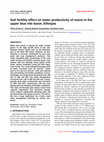 Research paper thumbnail of Soil fertility effect on water productivity of maize in the upper blue nile basin, Ethiopia