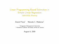 Research paper thumbnail of Linear Programming-Based Estimators in Simple Linear Regression