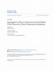 Research paper thumbnail of Investigation of device parameters for field-effect DNA-sensors by three-dimensional simulation