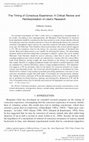 Research paper thumbnail of The timing of conscious experience: A critical review and reinterpretation of Libet's research