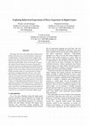 Research paper thumbnail of Exploring behavioral expressions of player experience in digital games