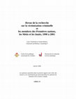 Research paper thumbnail of Revue de la recherche sur la victimisation criminelle et les membres des Premières nations, les Métis et les Inuits, 1990 à 2001