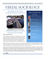 Research paper thumbnail of Visual Sociology (TG05) Newsletter, Issue 1, January 2011