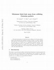 Research paper thumbnail of Minimum black hole mass from colliding Gaussian packets