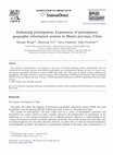 Research paper thumbnail of Enhancing participation: Experiences of participatory geographic information system in Shanxi Province, China