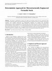 Research paper thumbnail of Deterministic Approach for Microstructurally Engineered Formable Steels