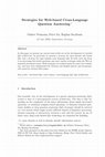 Research paper thumbnail of Strategies for Web-based Cross-Language Question Answering 1