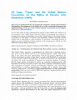 Research paper thumbnail of US Laws, Travel, and the United Nations Convention on the Rights of Persons with Disabilities (CRPD)