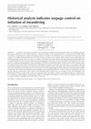 Research paper thumbnail of Historical analysis indicates seepage control on initiation of meandering