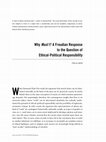 Research paper thumbnail of Why Must I? A Freudian Response to the Question of Ethical-Political Responsibility