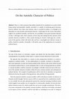 Research paper thumbnail of On the Autotelic Character of Politics (EJPT)