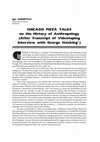 Research paper thumbnail of IGOR KUZNETSOV: Chicago Pizza Talks on the History of Anthropology (After Transcript of Videotaping Interview with George Stocking)