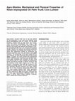 Research paper thumbnail of Agro-wastes: Mechanical and physical properties of resin impregnated oil palm trunk core lumber