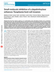 Research paper thumbnail of Small-molecule inhibition of a depalmitoylase enhances Toxoplasma host-cell invasion