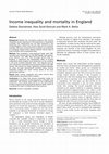 Research paper thumbnail of Income in inequality and mortality in England