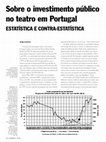 Research paper thumbnail of Sobre o investimento público no teatro em Portugal: estatística e contra-estatística