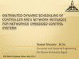 Research paper thumbnail of Distributed Dynamic Scheduling of Controller Area Network Messages for Networked Embedded Control Systems