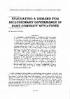 Research paper thumbnail of Evaluating a demand for inclusionary governance in post-conflict situations