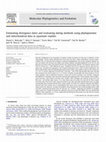 Research paper thumbnail of Estimating divergence dates and evaluating dating methods using phylogenomic and mitochondrial data in squamate reptiles