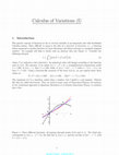 Research paper thumbnail of Calculus of variations (I)