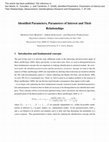 Research paper thumbnail of Identified parameters, parameter of interest and their relationship.