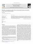 Research paper thumbnail of Grätz, Tilo 2009. Moralities, risk and rules in West African artisanal gold mining communities: A case study of Northern Benin. Resources Policy 