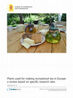 Research paper thumbnail of Plants used for making recreational tea in Europe: a review based on specific research sites Plants used for making recreational tea in Europe: a review based on specific research sites