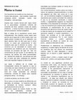 Research paper thumbnail of Reflexiones de un vigía-  Habitar la Ciudad