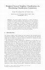 Research paper thumbnail of P.Zhu, Q.Hu, D.Yu. Weighted nearest neighbor via maximizing classification consistency. RSCTC 2010