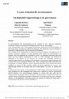 Research paper thumbnail of La post-évaluation des investissements, un dispositif d'apprentissage et de gouvernance