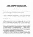 Research paper thumbnail of Cuatro tesis sobre la identidad cultural latinoamericana. Una reflexión sociológica