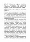 Research paper thumbnail of John M. Hobson, Los orígenes orientales de la civilización de occidente