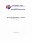 Research paper thumbnail of Problemas Resueltos de Funciones Para: Cálculo Diferencial Químico Biólogo Problemas Resueltos de Funciones Contenido