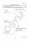 Research paper thumbnail of ÖSS MAT-1 / 2008 MATEMATİK–1 TESTİ (Mat–1)