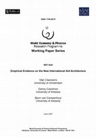 Research paper thumbnail of Empirical Evidence on the New International Aid Architecture