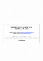 Research paper thumbnail of TRADE UNIONS ON THE WEB: THE ITALIAN CASE