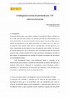 Research paper thumbnail of Investigación clínica en personas con VIH institucionalizadas [Clinical Research on Persons with HIV living in institutions]