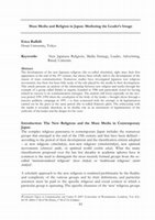 Research paper thumbnail of Mass Media and Religion In Japan: Mediating the Leader's Image